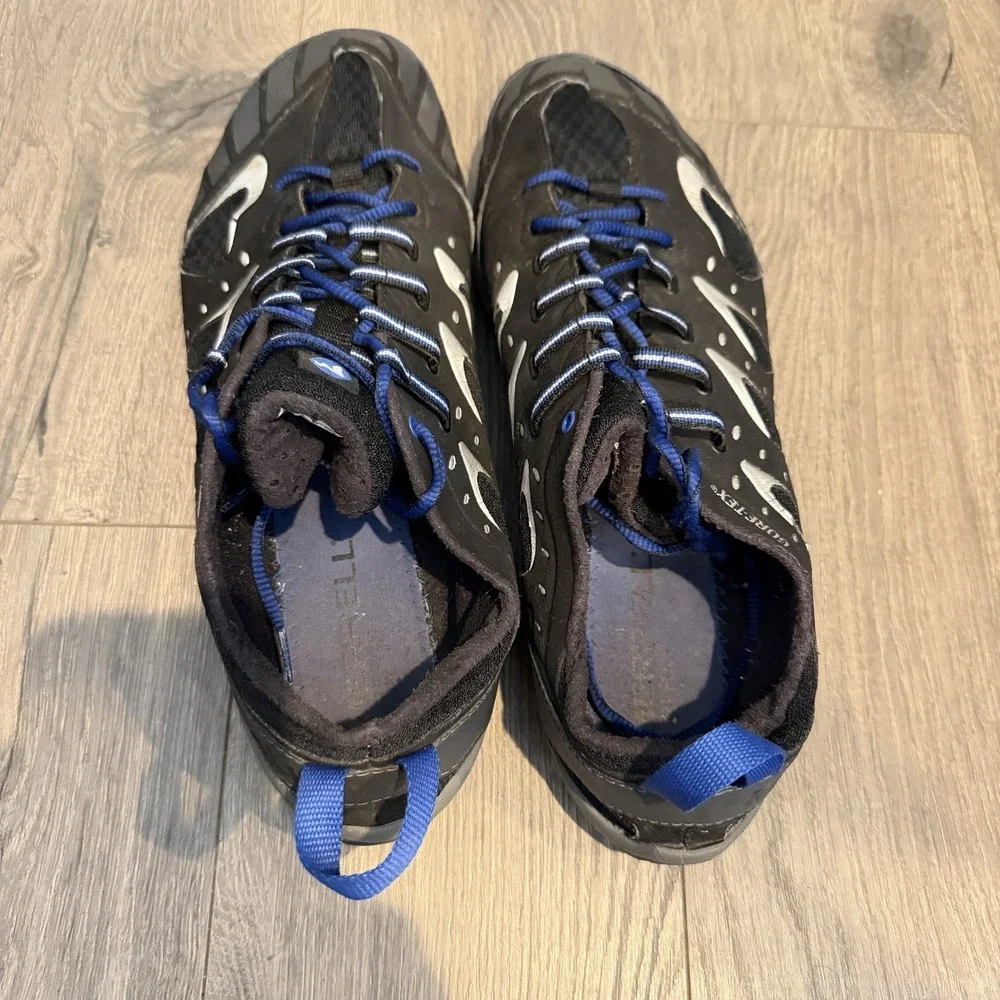Merrell Mens Barefoot Shoes GORE-TEX Embark Glove Black Olympia Blue Size 12